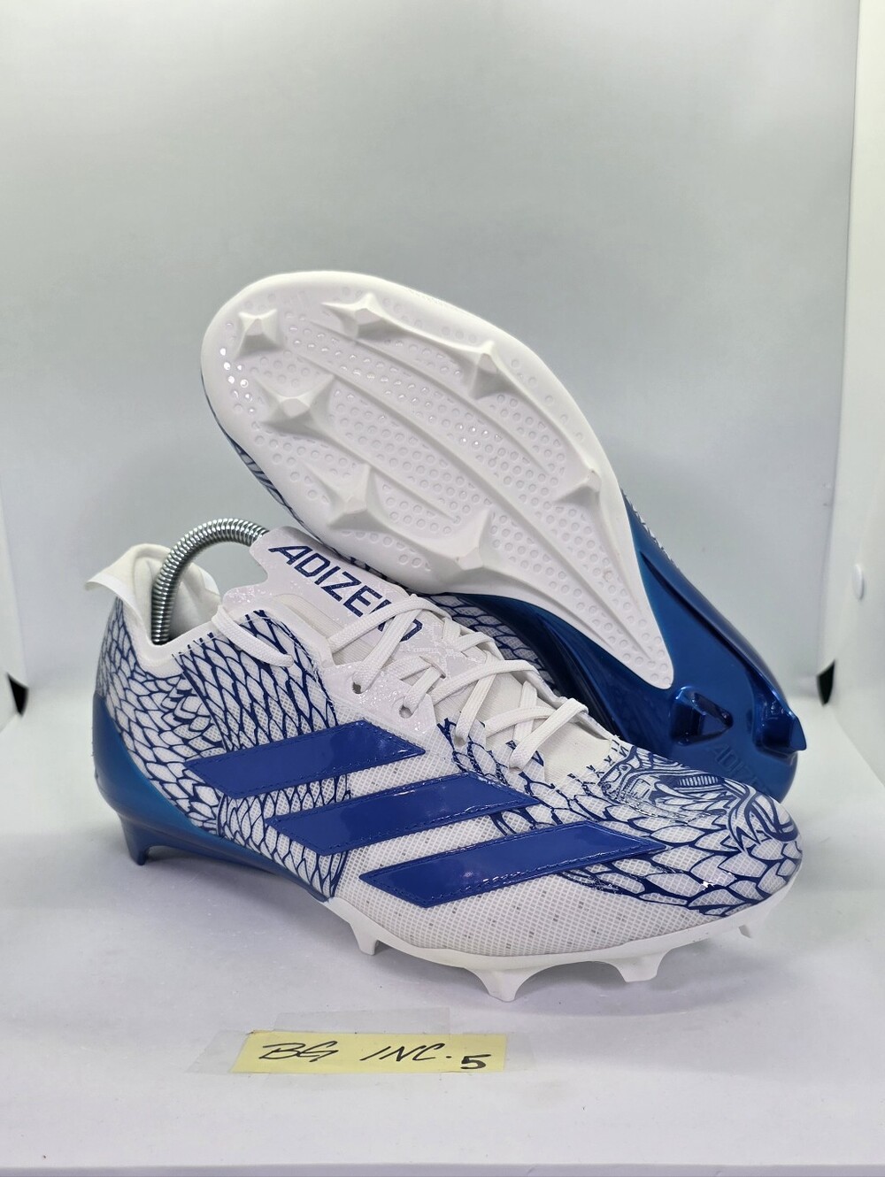 Adidas Adizero Electric 2 Football Cleats Men's Size 9 White / Blue IH8569 NEW